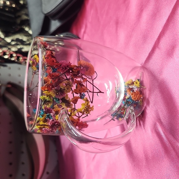 Floral Tea Cup with Dried Flowers 12 oz - Picture 3 of 6